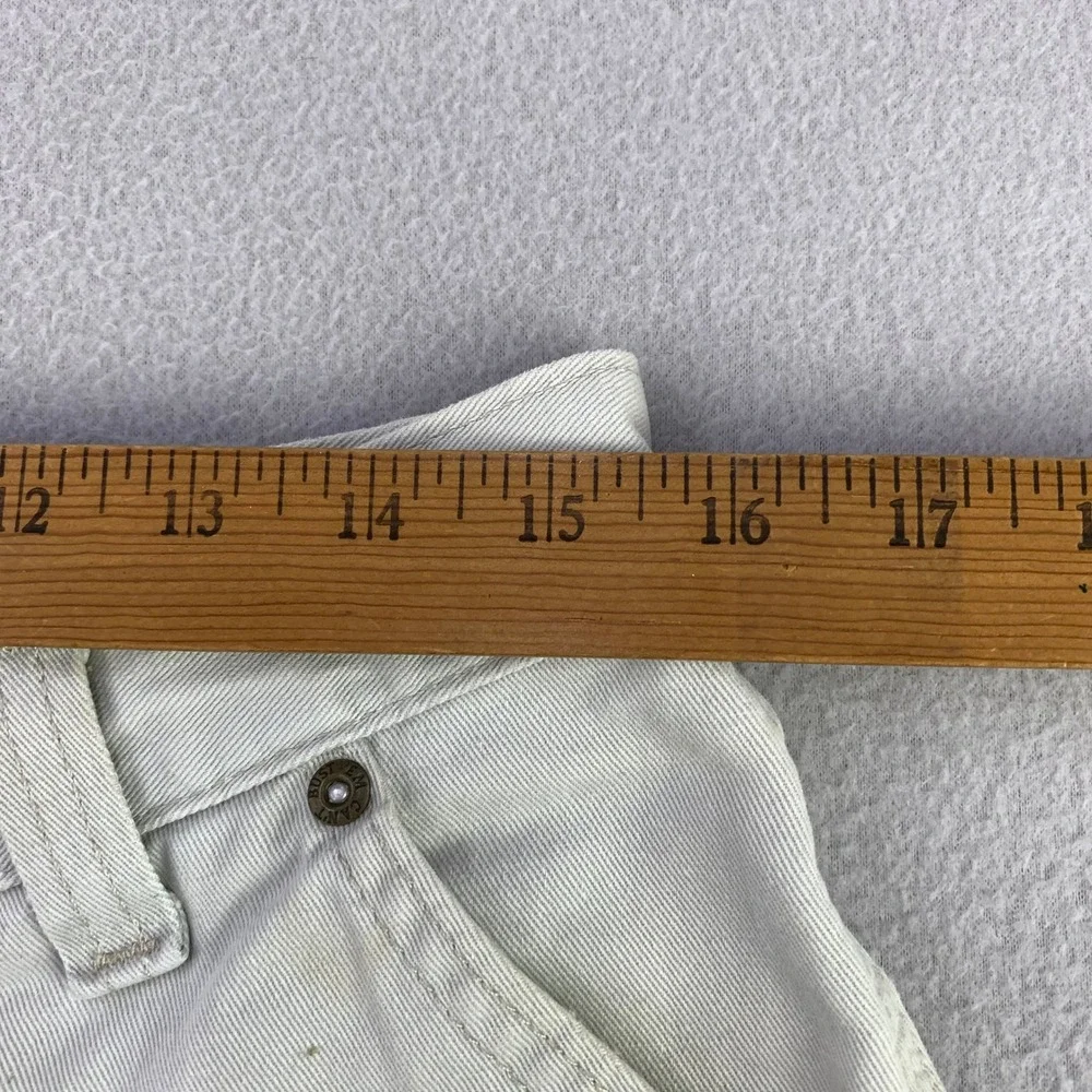 Vintage Lee Denim Carpenter Shorts Women 31 Beige Casual Workwear Utility